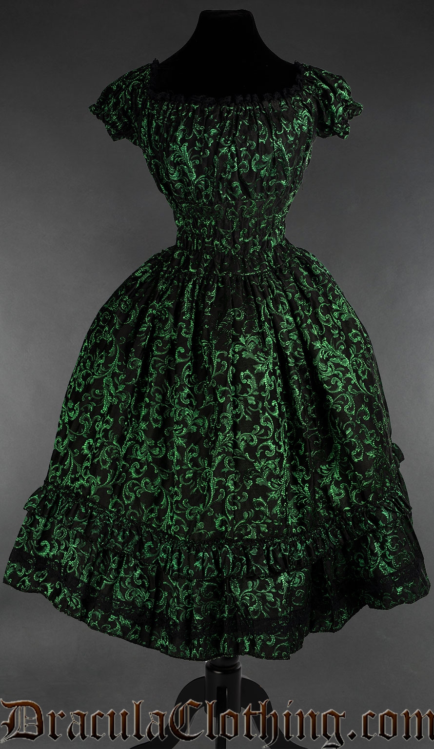 Emerald Gothabilly Dress
