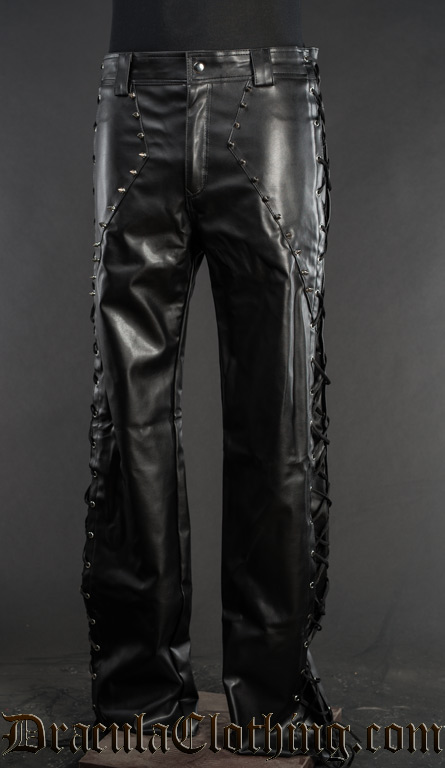 Faux Leather Spiked Pants