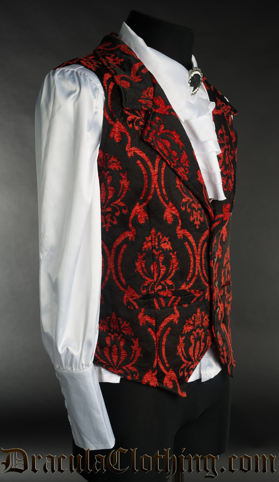 Red Brocade Waistcoat