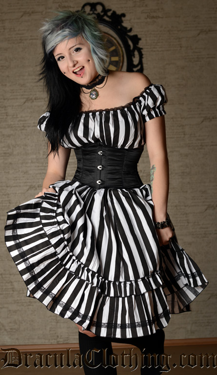 Striped Gothabilly Dress